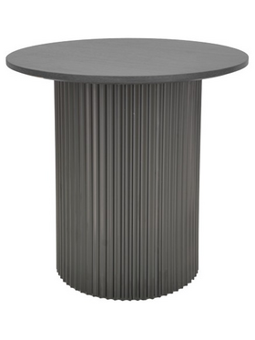 Βοηθητικό Τραπέζι Dovel Pakoworld mdf σε Μαύρη Απόχρωση Φ50x45εκ