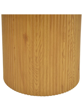 Τραπέζι Karulo Pakoworld mdf σε Sonoma Απόχρωση Φ120x76εκ