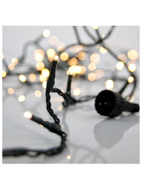 Σειρα Pro, 300 led 3mm, 31v & 9w Μετασχηματιστη, 4 Επεκτασεις Μεχρι 3 Σετ, Πρασινο pvc Καλωδιο, Θερμο Λευκο Led, ana 5cm, Προεκταση Παροχης 3m, Ip44
