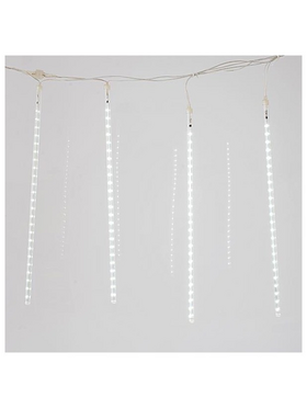 Σειρα, 240 Led, 7v, με 5 Snowdrop 50cm, Επεκταση εωσ 3, με Μετασχηματιστη, Λευκο Led, Προεκταση Παροχης 5m, Ip44