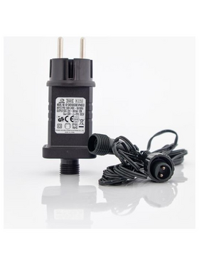 Μετασχηματιστης, 31v/12w, εωσ 1500 Led, Πρασινο pvc Καλωδιο, Προεκταση Παροχης 3m, Ip44