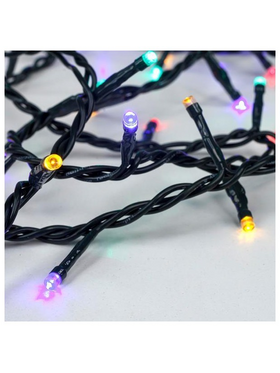 Σειρα, 300 led 3mm, 31 Μετασχηματιστη, 8 Προγραμματα & Μνημη, Πρασινο pvc Καλωδιο, Πολυχρωμο Led, ανα 5cm, Προεκταση Παροχης 3m, Ip44