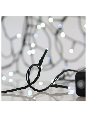 Σειρα, 300 led 3mm, 31v, 8 Προγραμματα, Μετασχηματιστη με Μνημη , Προεκταση Παροχης 300cm, Πρασινο Καλωδιο,λευκο Led,ανα 5cm,ιρ44