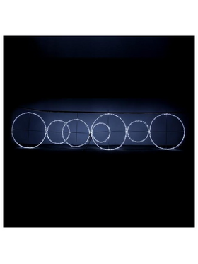 Δακτυλιοι Φωτεινοι, Led, με Λευκη  Φωτ/να, 28m, 400x100cm