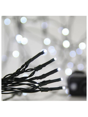 Σειρα, 700 led 3mm, 31v, 8 Προγραμματα, Μετασχηματιστη με Μνημη, Προεκταση Παροχης 300cm, Πρασινο Καλωδιο, Λευκο Led,ανα 5cm,ιρ44