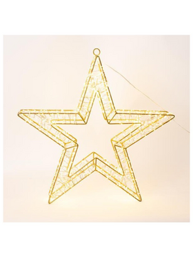 Αστερι Φωτιζομενο 50cm, 1200 Led, 31v Μετασχηματιστη, Timer, Μπρονζε Μεταλλικος Σκελετος, Μπρονζε Χαλκινο Καλωδιο, Θερμο Led, Προεκταση Παροχης 5m, Ip44