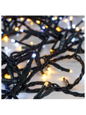 Σειρα,200 led 3mm,31v,επεκταση ωσ 3,μετασχημ/στη,προεκτ Παροχης 300cm,πρασινο Καλωδιο,λευκο & Θερμο Λευκο led Εναλλαξ,ana5cm,ιρ44