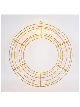 Στεφανι 58cm, 1200 Led, 31v Μετασχηματιστη, Timer, Μπρονζε Μεταλλικος Σκελετος, Mπρonze Χαλκινο Καλωδιο, Θερμο Λευκο Led, Προεκταση Παροχης 5m, Ip44