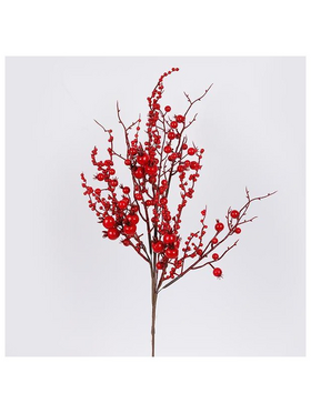 Κλαδι με Μεγαλα και Μικρα Κοκκινα Berries, 73cm