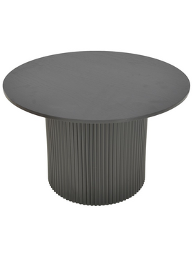Τραπέζι Karulo Pakoworld mdf σε Μαύρη Απόχρωση Φ120x76εκ