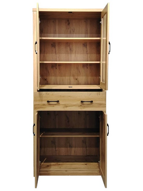 Βιτρίνα-Ντουλάπα Nisso Pakoworld σε oak Απόχρωση 80x40x183.5εκ
