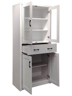 Βιτρίνα-Ντουλάπα Nisso Pakoworld σε Λευκή Απόχρωση 80x40x183.5εκ
