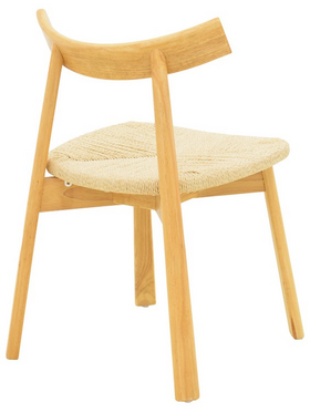 Καρέκλα Clareta Pakoworld Rubberwood-Σχοινί σε Φυσική Απόχρωση 53x55x79εκ