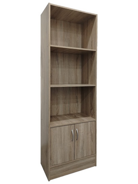 Βιβλιοθήκη Tekaro i Pakoworld σε Sonoma Απόχρωση 57x33x180εκ