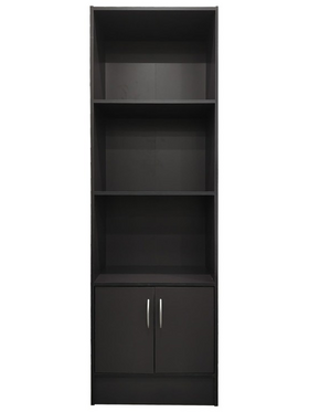 Βιβλιοθήκη Tekaro i Pakoworld σε Ανθρακί Απόχρωση 57x33x180εκ