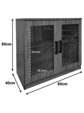 Παπουτσοθήκη-Ντουλάπι Sapato Pakoworld σε oak Απόχρωση 80x40x80εκ