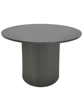 Τραπέζι Karulo Pakoworld mdf σε Μαύρη Απόχρωση Φ120x76εκ