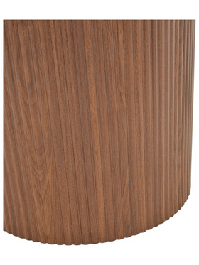 Τραπέζι Karulo Pakoworld mdf σε Καρυδί Απόχρωση Φ120x76εκ
