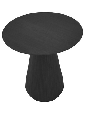 Τραπέζι Σαλονιού Donda Pakoworld mdf σε Μαύρη Απόχρωση Φ60x40εκ