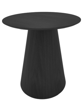 Τραπέζι Σαλονιού Donda Pakoworld mdf σε Μαύρη Απόχρωση Φ60x40εκ