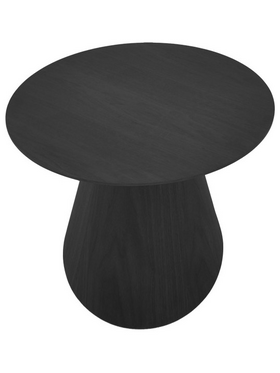 Τραπέζι Σαλονιού Donda Pakoworld mdf σε Μαύρη Απόχρωση Φ80x45εκ