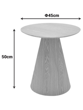 Βοηθητικό Τραπέζι Donda Pakoworld mdf Μαύρο Φ45x50εκ