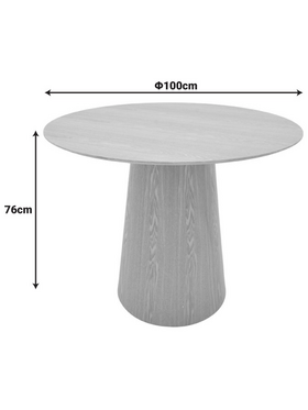Tραπέζι Donda Pakoworld mdf Καρυδί Φ100x76εκ