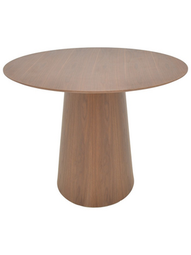 Tραπέζι Donda Pakoworld mdf Καρυδί Φ100x76εκ