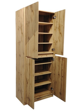 Παπουτσοθήκη-Ντουλάπι Kebell Pakoworld σε oak Απόχρωση 71x41.5x180.4εκ
