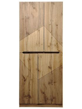 Παπουτσοθήκη-Ντουλάπι Kebell Pakoworld σε oak Απόχρωση 71x41.5x180.4εκ