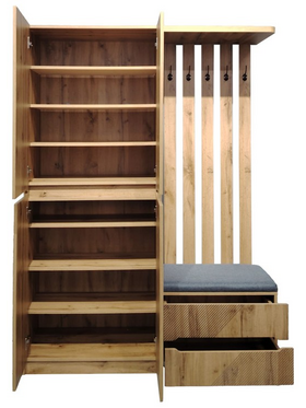 Έπιπλο Εισόδου Zomie Pakoworld σε oak Απόχρωση 131x41.5x180.4εκ