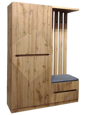 Έπιπλο Εισόδου Zomie Pakoworld σε oak Απόχρωση 131x41.5x180.4εκ