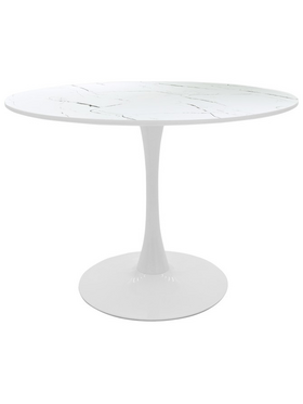 Τραπεζαρία Balou-Parker Pakoworld σετ 5τεμ Λευκό Φ120x73εκ