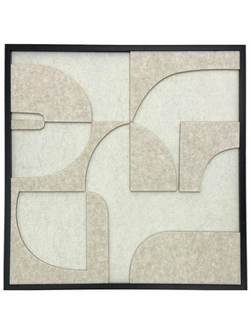 Πίνακας με Πλαίσιο Jeire Inart Λευκό 62x2.5x62εκ