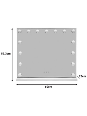 Καθρέπτης led Hollywood Inart Μέταλλο Λευκό 60x12x52.3εκ