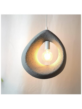 Φωτιστικό Οροφής Ferclyn Pakoworld e27 ps σε Ανοιχτό Γκρι 32x24x35εκ