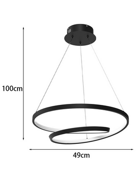 Φωτιστικό Οροφής Rexon Pakoworld led Μέταλλο Μαύρο Φ49x12εκ