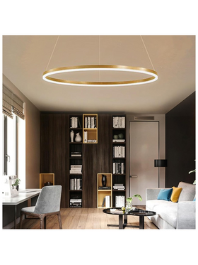 Φωτιστικό Οροφής Nebrian Pakoworld led Μέταλλο Χρυσό Φ60x15εκ