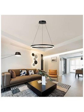 Φωτιστικό Οροφής Nebrian Pakoworld led Μέταλλο Μαύρο Φ60x15εκ