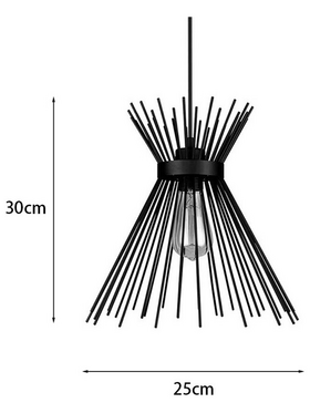 Φωτιστικό Οροφής Candle i Pakoworld e27 Μέταλλο Μαύρο Φ25x30εκ