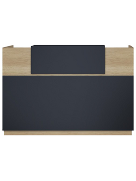 Γραφείο Reception Lotus Pakoworld σε Χρώμα Φυσικό - Ανθρακί 140x70x110εκ