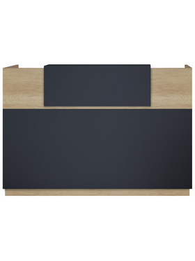 Γραφείο Reception Lotus Pakoworld σε Χρώμα Φυσικό - Ανθρακί 200x70x110εκ