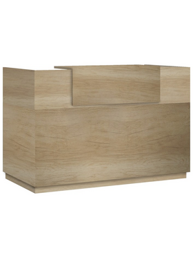 Γραφείο Reception Lotus Pakoworld σε Χρώμα Φυσικό 180x70x110εκ