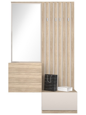 Έπιπλο Εισόδου Halesy Pakoworld Sonoma-Λευκό 67x35.5x179.3εκ