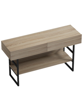 Κονσόλα Vien Pakoworld σε Sonoma-Μαύρη Απόχρωση 139x43x75.5εκ