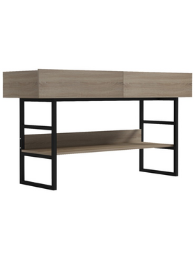 Κονσόλα Vien Pakoworld σε Sonoma-Μαύρη Απόχρωση 139x43x75.5εκ