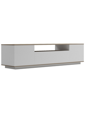 Έπιπλο Τηλεόρασης Winey Pakoworld σε Sonoma-Λευκή Απόχρωση 180x44.5x44.5εκ