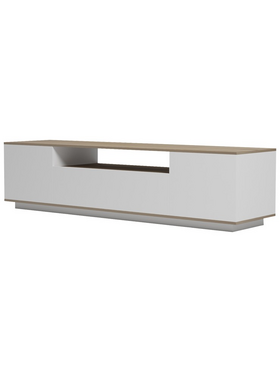 Έπιπλο Τηλεόρασης Winey Pakoworld σε Sonoma-Λευκή Απόχρωση 180x44.5x44.5εκ