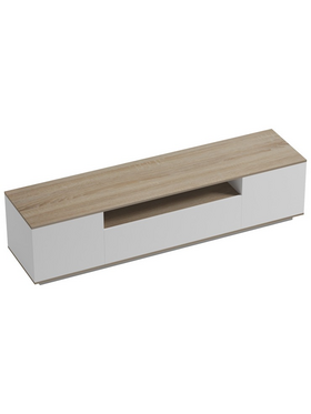 Έπιπλο Τηλεόρασης Winey Pakoworld σε Sonoma-Λευκή Απόχρωση 180x44.5x44.5εκ