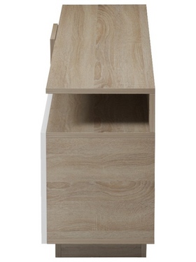 Μπουφές Vendora Pakoworld σε Sonoma-Λευκή Απόχρωση 150x29.5x46.3εκ